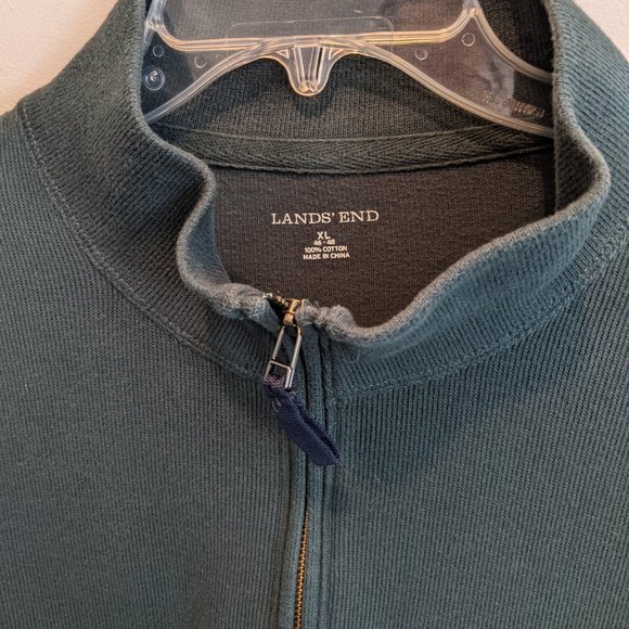 Lands End Colorblock XL Half-zip Sweater - Picture 7 of 8